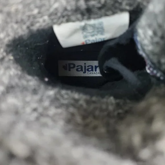 Pajar Canada Ava Winter Boots Womens 7 Black Suede Leather Faux Fur Snow Lace Up - Picture 7 of 9